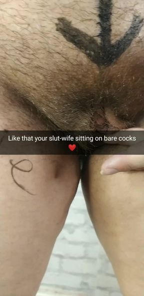 That&#039;s how your big titted pregnant wife sits on my cock with her hairy cunt! - Milky Mari - Cuckold captions!