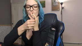 Smoking JOI Cum Countdown Sexy Nerd