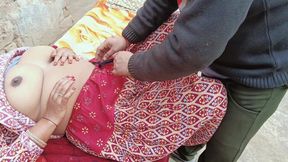 Saheb Ji Fucked the Innocent Village Maid with Big Breasts by Making Her a in the Courtyard of the House
