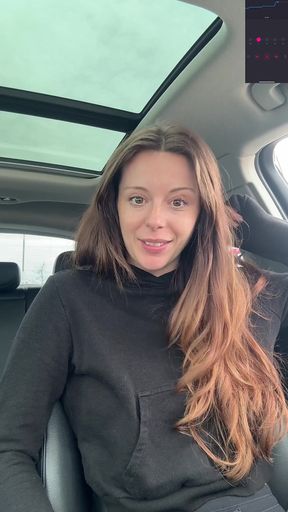 Canadian Hottie Gets off in the Drive Thru!