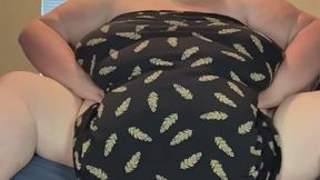 Slow motion Ssbbw Hexsii just getting out of bed and playing with all of her jiggly flubber