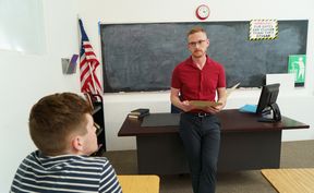 Bareback in the classroom with Brody Kayman and Damian Rose