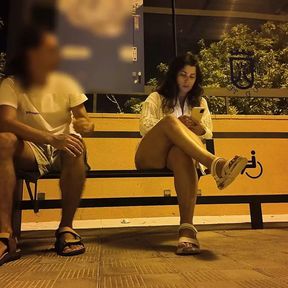 Stranger Seduced a Milf at a Bus Stop. Outdoor sex