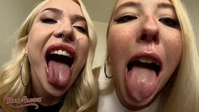 blondes samantha rone & vera jarw drink all of cz muse s hot cum!