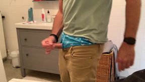 Spoken onanism with ball - manstick ring, sagging, wank-off and jism. Hollister wanker