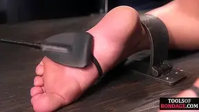 BDSM Darling bigass spanked and feet whipped by master