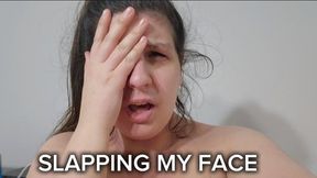 Latina Slaps Her Own Face Over and Over – Face Slapping Fetish, Humiliation, Obedient Curvy Girl, Pain Play for You