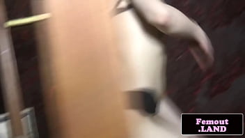 Lingerie loving trans chick wanks off