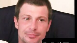 MenWorkinXXX.com - Shaggy gay deviant tugging and twisting his oily cock solo