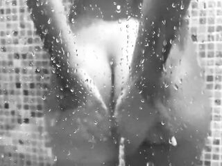 Exhibitionist in the shower - Italian girlfriend in shower