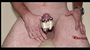 POV of a edging slow motion cumshot