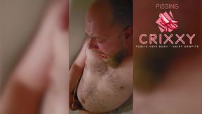 Extremely hairy, chubby, and filthy: Cri33Y's XXL piss compilation