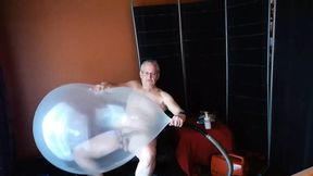 130) Giant Round Balloon Jerk and Cum by Daddy