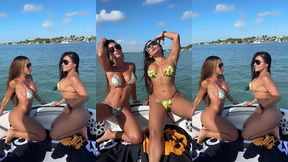 boat bikini babes