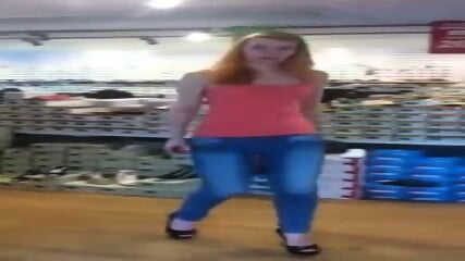 Hottie Is In Shopping Trying On Some Sexy High Heels  Kinky4Ever