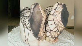 Big Feet in Fishnets JOI with Cum Countdown