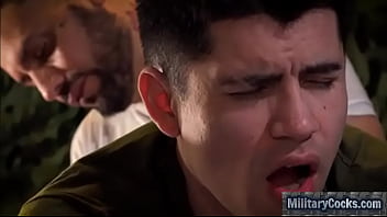 Latin solider punished with Big cock