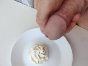 ShyRacoon is eating the cupcake with his cum