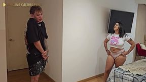 hermanastra bbw descubre a su hermanastro masturbandose con sus pantys - EmilyFox &amp_ Nick Jowell