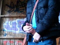 German Stud Public Park Jerk And Cum