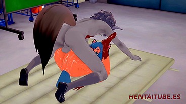 BNA Furry Hentai - Racoon Fucks Michiru and cums inside - Yiff Manga anime japanese porn 3D