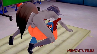 BNA Furry Hentai - Racoon Fucks Michiru and cums inside - Yiff Manga anime japanese porn 3D