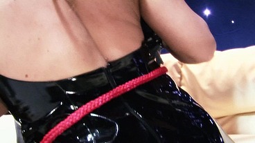 Lucky Stud Gets To Fuck Two Big Titty Stars Clad In Black And Red Leather Rita Faltoyano And Trina Michaels