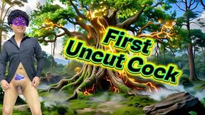 swallowing every drop of cum from a beautiful uncut cock