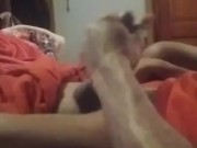 Jacking to my girl mama while girl in bed