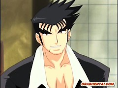 Chains hentai dildoing tits and wetpussy