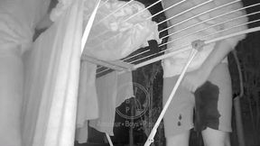 Clean laundry, dirty thoughts - two bicurious flatmates, Jules and Simon, get naughty while hanging out the laundry