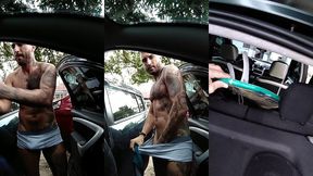 o video onde eu coloco a sunga no estacionamento antes de entrar na praia para surfar.