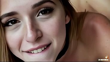Stepfather fucking girl at home | Big ass blonde step daughter and hot pussy orgasm | Virtual Sex [AI]