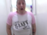 Trashy Kiwi MILF retrieves and reinserts Butt Plug tail after it falls out while pissing in toilet