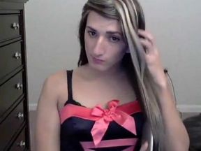 Cute crossdresser tease