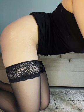 Great Butt Plug in Tight Ass and Fingering Pussy