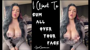 I want to cum All over your face - Topless Solo Masturbation