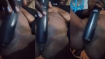 She couldn’t walk after this, fucked with a remote