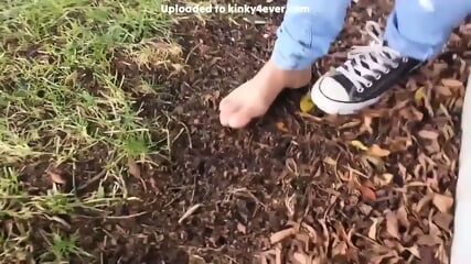 Sexy Asian Girl Relaxes On The Bench And Shows You Her Adorable Feet  Kinky4Ever