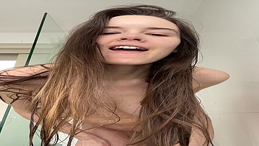Charlotte Star Anal Butt Plug Orgasm in the Shower