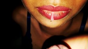 Susy chupando verga para recibir semen en sus labios muy sexys parte 2