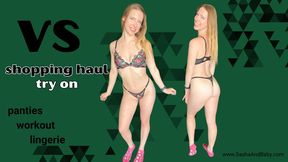 Shopping Haul - VS Semi Annual Sale - Lingerie - Thong - Workout Clothes - Solo Female - Skinny