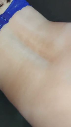 stepsister in shorts without panties on the sofa takes a lot of cum in her pussy, big creampie orgasm   Clip 1