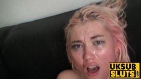 UKSubSluts com - Curvy girl enjoys her pussy&#x1F32E;&#xFE0F; under Maledom's control
