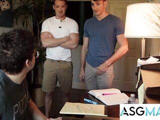 Calculus Can Expect - 3 College Men Dive Unfathomable into Every Other's Taut Holes