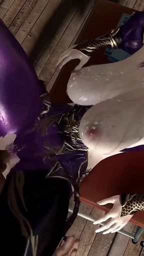 Ziyan Bigtits Goddess in a 3D Paradise - 3D Animation