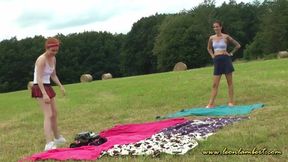 Watch this hot chick in a short skirt get wild in public with her upskirt adventure!