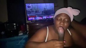 BBW GAGS ON BBC UNTIL MESSY CUMSHOT