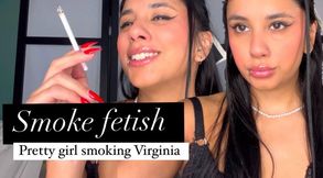 Smoke fetish; pretty girl smoking Virginia