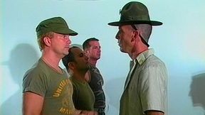 Bonus Hunks ~ Army Threesome with Massive Dick Dudes